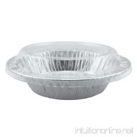 Aluminum Foil Mini Pie Pans/Tart Pans 4-1/8 Mini Pot Pie Baking Plate With Plastic Clear Lids 10 Sets. (10 Pans +10 Lids) - B0188CVQJA